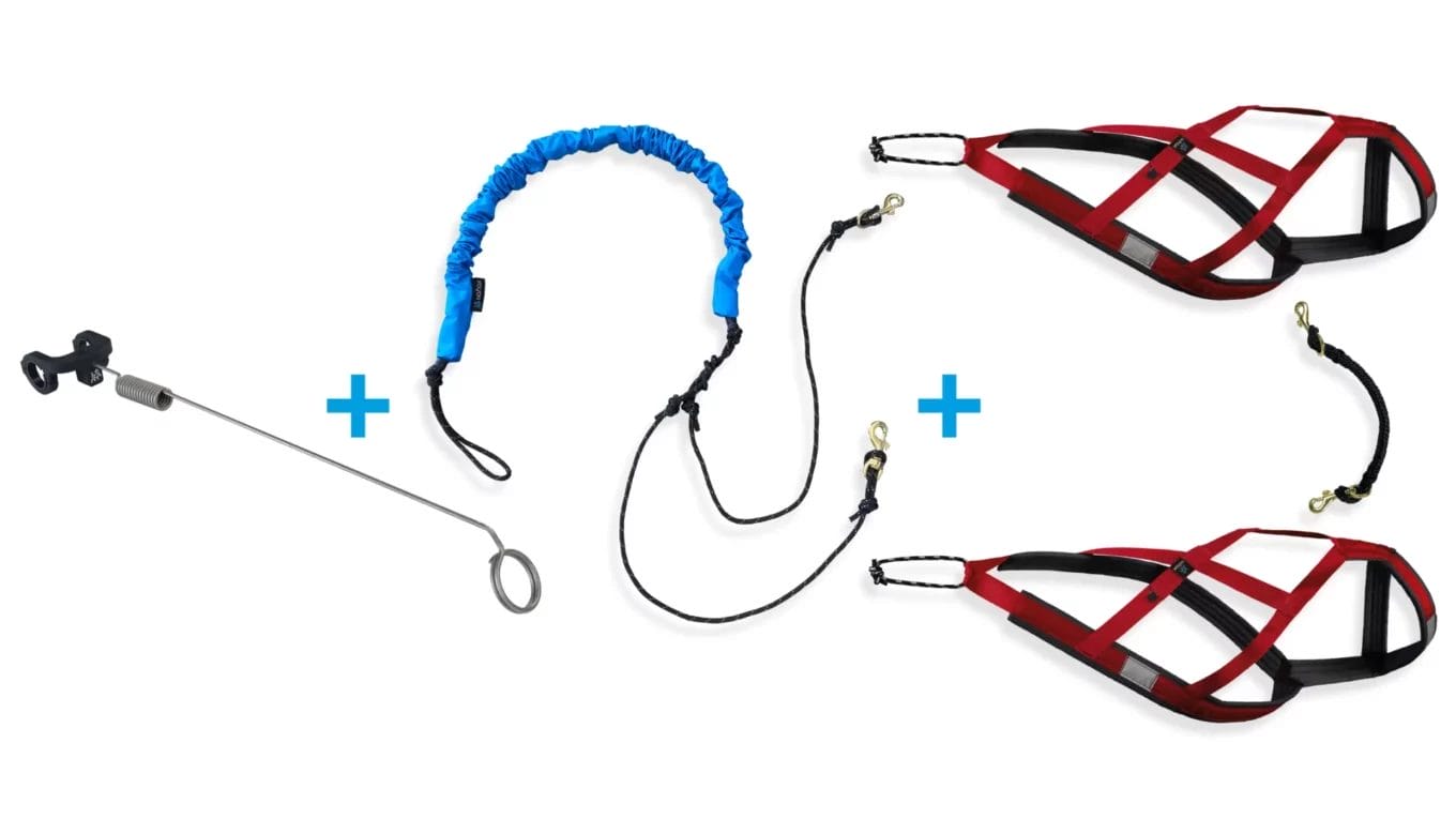 Ensemble bikejoring - 2 chiens | Harnais de traction