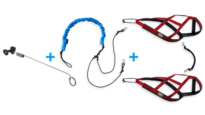 Ensemble bikejoring - 2 chiens | Harnais de traction