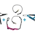 Ensemble skijoring - 1 chien - Ceinture de traction hybride | Harnais de traction